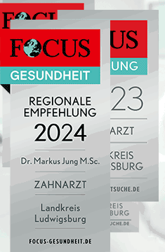 FOCUS-Empfehlungssiegel Zahnarzt im Landkreis Ludwigsburg